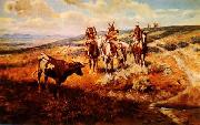 Charles M Russell White Man s  Buffalo china oil painting artist